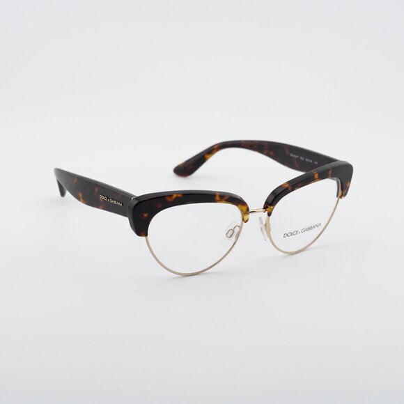 Dolce & Gabbana DG3247 502 Eyeglasses Cat Eye Havana/Gold 53mm Frame - Picture 8 of 10